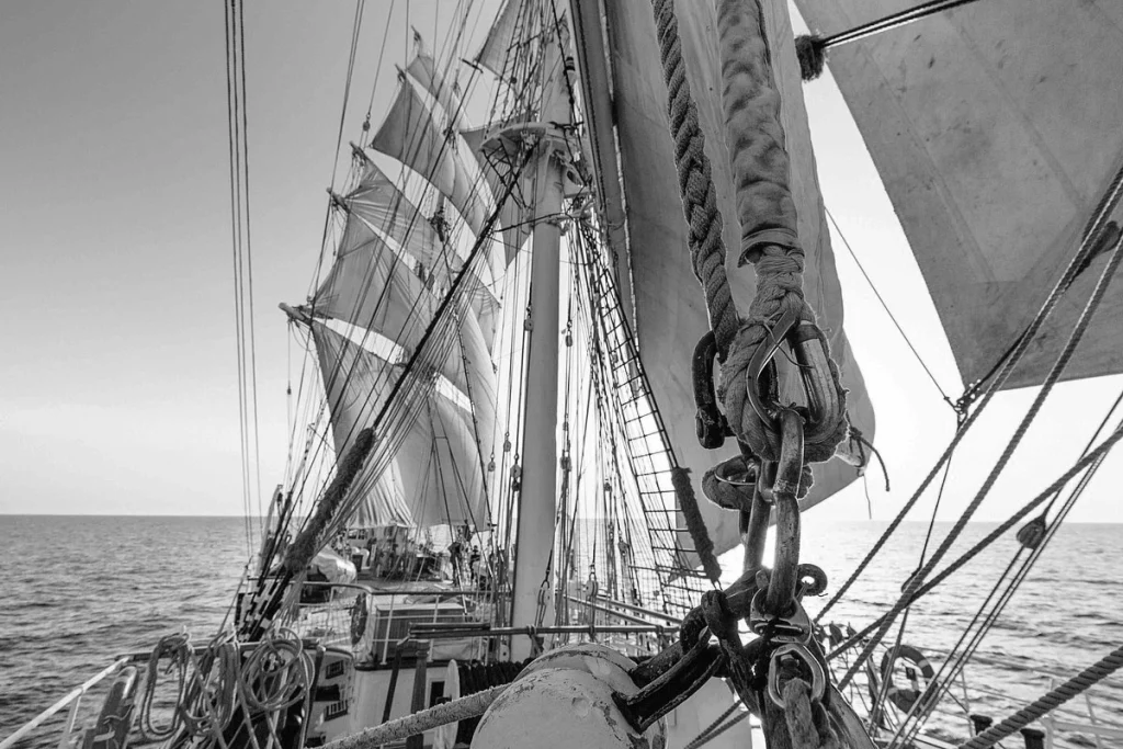 Photo du pont du Belem en noir et blanc